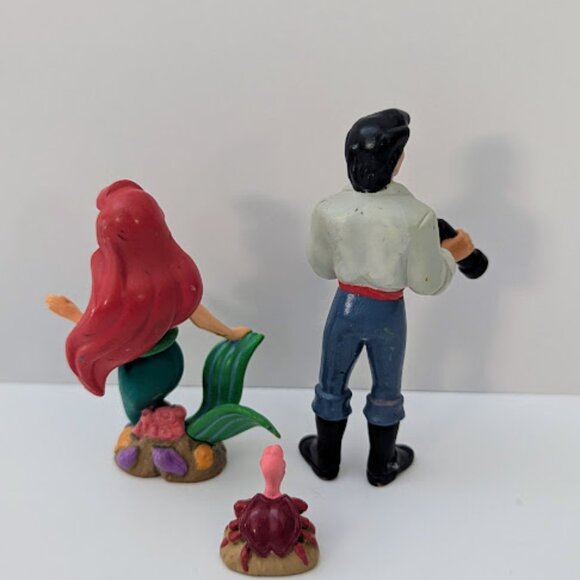 Disney Little Mermaid Ariel Prince Eric and Sebastian PVC Figures Bundle Lot - Picture 2 of 3